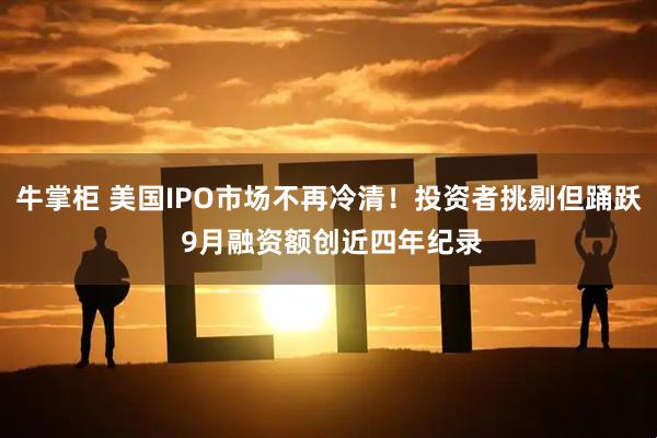 牛掌柜 美国IPO市场不再冷清！投资者挑剔但踊跃 9月融资额创近四年纪录