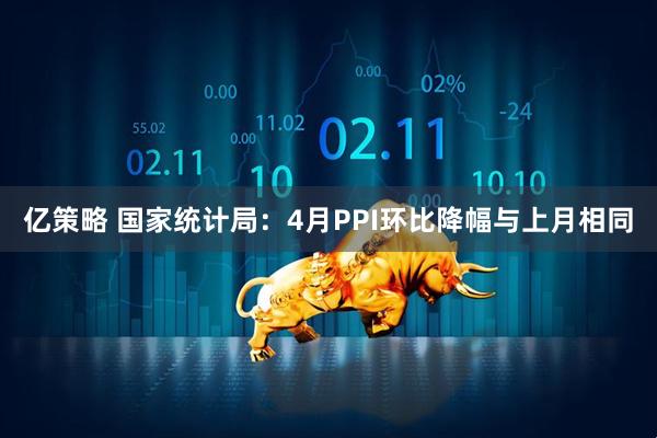 亿策略 国家统计局：4月PPI环比降幅与上月相同