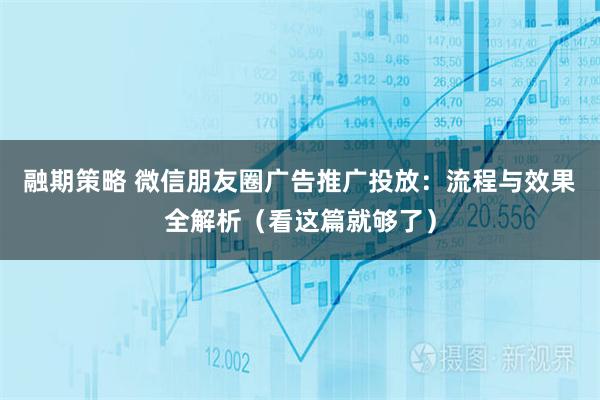 融期策略 微信朋友圈广告推广投放：流程与效果全解析（看这篇就够了）