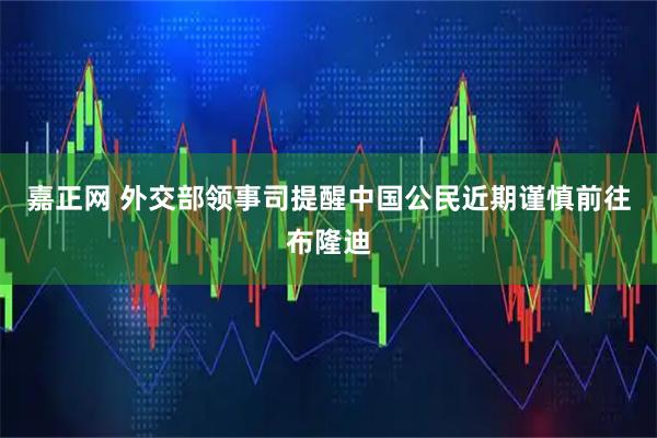 嘉正网 外交部领事司提醒中国公民近期谨慎前往布隆迪