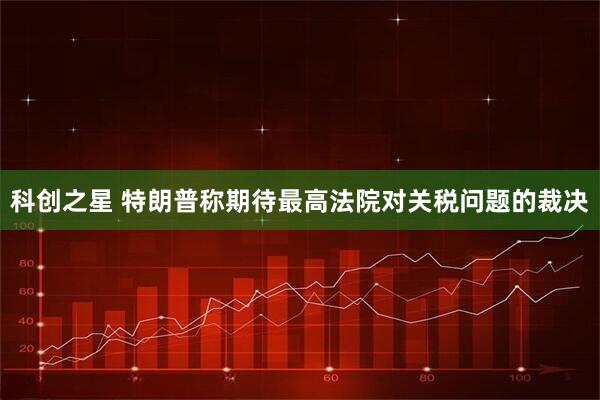 科创之星 特朗普称期待最高法院对关税问题的裁决